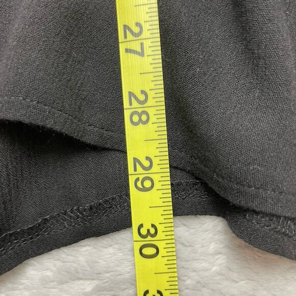 Loralette Tunic Top Blouse Womens 1X Gray V Neck Lace Back Flutter Sleeve Flowy - Picture 7 of 7